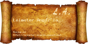 Leimeter Angéla névjegykártya